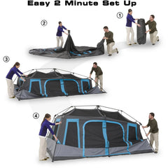10-Person Dark Rest Instant Cabin Tent