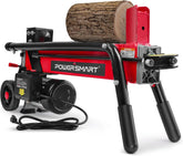 Electric Log Splitter 7-Ton - Efficient Wood Splitter with 3500 Motor Speed, 15 Amp, Horizontal Full Beam Design and Steel Wedge for Firewood & Kindling Cutting