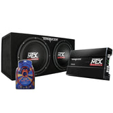 12-Inch Dual Loaded Car Subwoofer w/Sub Box, Amplifier, &