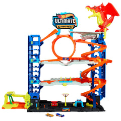 City Ultimate Garage Playset with 2 Die-Cast Cars, Storage for 50+ Cars Child Age 4-8
