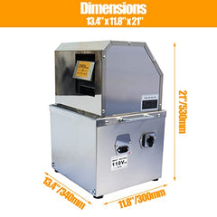 110V Electric Sugar Cane Press Juicer Machine, 800W Stainless Steel Desktop Sugarcane Juicing Crusher Extractor, with 3 Rollers for Home and Commercial