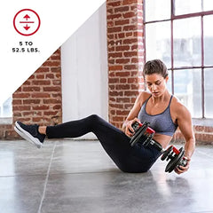552 Adjustable Dumbbells Pair, 5-52.5 lbs, Space-Saving Home Gym Equipment
