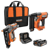 18V Brushless Cordless Nailer Combo Kit with Brad & Finish Nailers, Battery & Charger