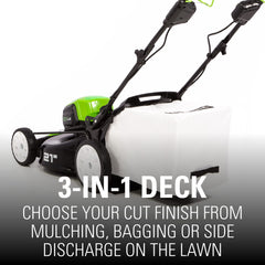 80V Cordless 21-Inch Self-Propelled Brushless Lawn Mower