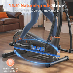 Elliptical Machine, 15.5 20IN Stride, 16 Levels, 500LB Capacity