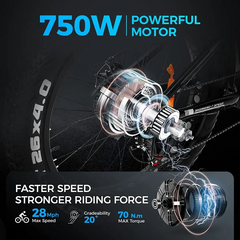 Outdoor electric bike with 48V / 15Ah lithium battery