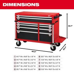 High Capacity 46 in. 18-Drawer Tool Chest and Cabinet Combo 48-22-8546 - 85461320713_7a39ee
