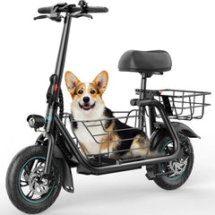 Adults Electric Scooter with Large Middle Basket
