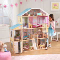 Majestic Mansion Wooden Dollhouse with 34 Accessories