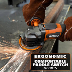 18V Brushless Cordless 4-1/2 in. Paddle Angle Grinder with (2) 4.0 Ah Batteries, Charger, and Bag -AC93044SBN
