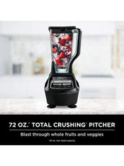 1500W, 4 Functions for Smoothies, Processing, Dough, Drinks & More, with 72 oz.* Blender Pitcher, 64 oz. Processor Bowl, (2) 16 oz. To Go Cups & (2) Lids, Black
