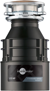 Garbage Disposal, 1/2 HP Continuous Feed, Compact Design, Quick Lock Installation