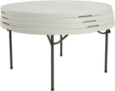 5' Round Folding Table (4 Pack), Commercial Grade, White