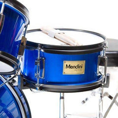 By Drum Set For Kids/Junior – 16 Inch, 5 Piece, Blue Metallic – Starter Drums Kit w/Adjustable Throne, Cymbal, Pedal & Drumsticks – MJDS 5 BL
