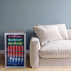 126-Can Beverage Refrigerator Cooler with Glass Door