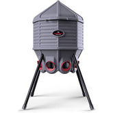 80lb Poultry Feeder, Adjustable Height, UV Stable, Weather Resistant, 8 Ports, Made in USA