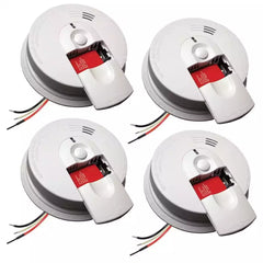 4 Pack Hardwired Smoke Detector with Ionization Sensor