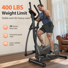 Elliptical Machine, 15.5 20IN Stride, 16 Levels, 500LB Capacity