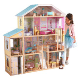Majestic Mansion Wooden Dollhouse with 34 Accessories