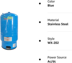 Pressure Tank, High-Strength Steel, Polypropylene Liner, Residential Use