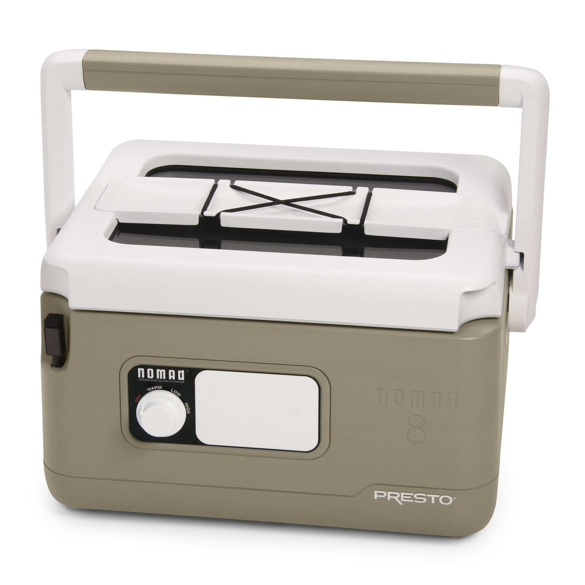 8-Quart Traveling Slow Cooker with Cool-Touch Design, Locking Lid & Removable Nonstick Pot