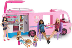 3-in-1 Transforming Camper Toy Vehicle with Pool, Truck, Boat and 50 Accessories