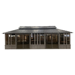 28 Ft. W x 15.5 FT. D Solid Wood Patio Gazebo