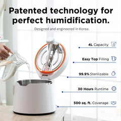 31S Stainless Steel Humidifier, 1Gal/4L, Quiet, Filter-Free
