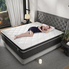 Full Size Mattress, 10 Inch Full Size Mattress in a Box, Medium Plush Hybrid Mattress