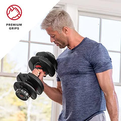 552 Adjustable Dumbbells Pair, 5-52.5 lbs, Space-Saving Home Gym Equipment