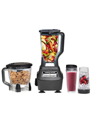 1500W, 4 Functions for Smoothies, Processing, Dough, Drinks & More, with 72 oz.* Blender Pitcher, 64 oz. Processor Bowl, (2) 16 oz. To Go Cups & (2) Lids, Black