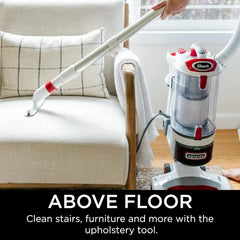 Rotator Professional Lift-Away Upright Vacuum with HEPA Filter, Swivel Steering, LED Headlights, Wide Upholstery Tool, Dusting Brush & Crevice Tool, White/Red, 12, 18, 14.