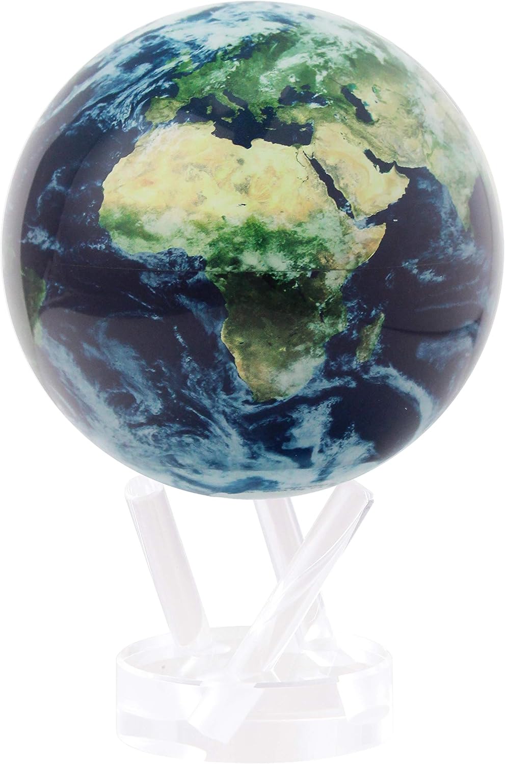 4.5" Self-Rotating Globe Earth with Clouds, Light Powered