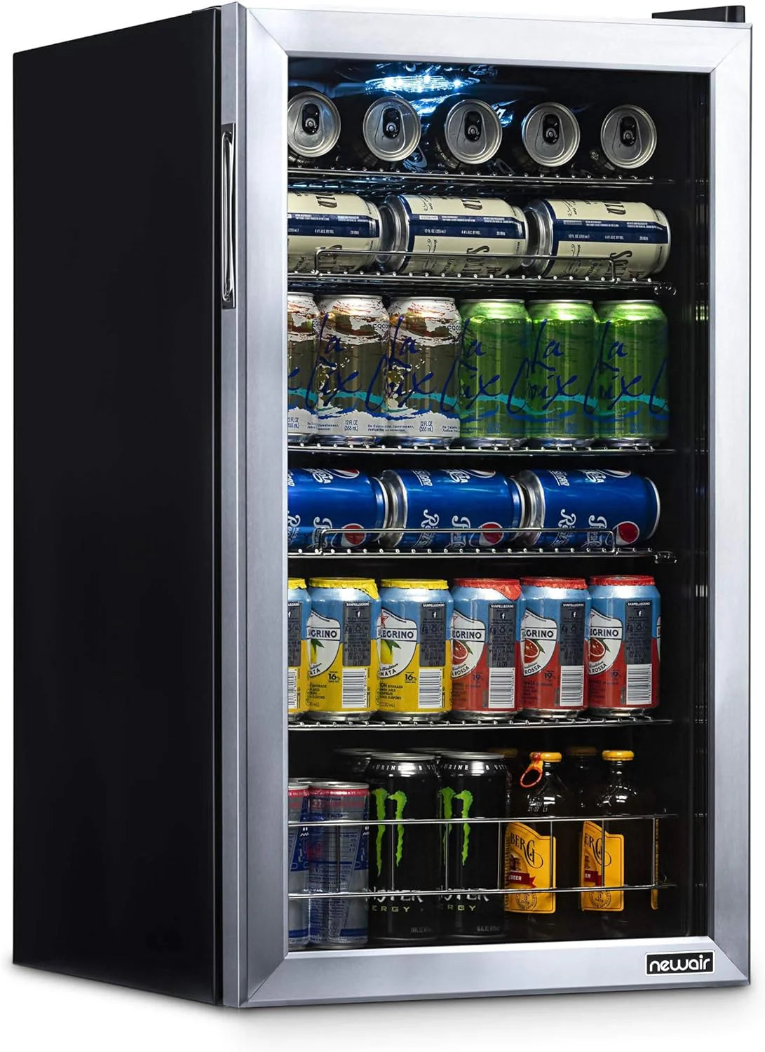 126-Can Beverage Refrigerator Cooler with Glass Door