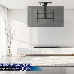 Electric Ceiling TV Mount, 37 70", Motorized, App Control, Black