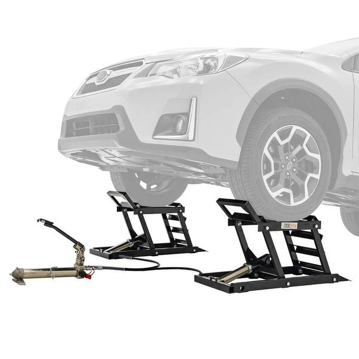 Hydraulic Car Lift with Ramps – 3,000 lb. Capacity per Pair, 15.5" Max Lift Height