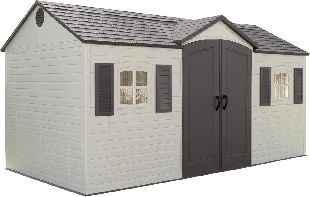 6446 Outdoor Storage Shed, 8 x 15 Foot, Desert Sand