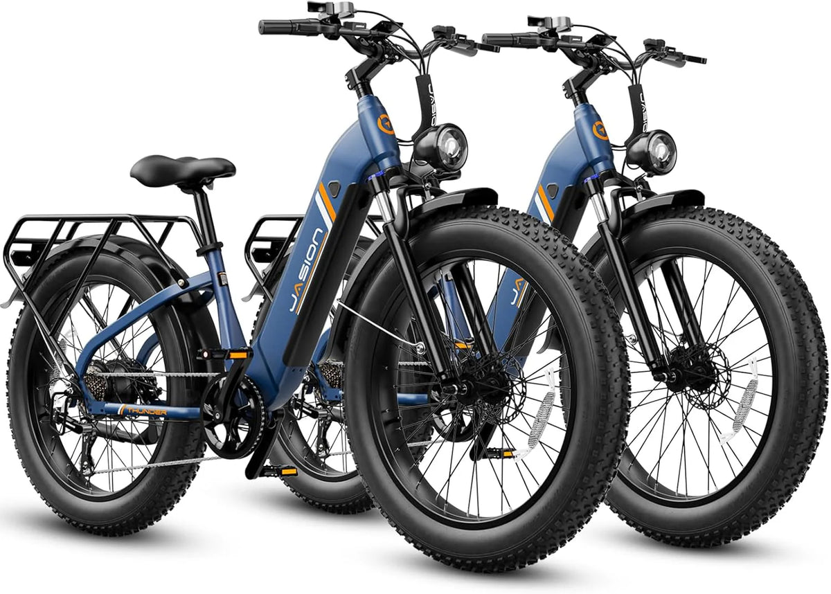 Thunder Electric Bike 1500W 30+MPH 80Miles Range Fat Tire Hydraulic Disc Brakes