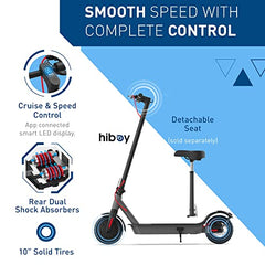 S2 Pro Folding Electric Scooter, 500W Motor, 10-Inch Solid Tires
