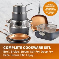 20-Piece Cookware and Bakeware Set in Graphite