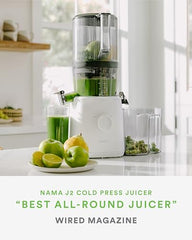 J2 Cold Press Juicer Self Feeding for Hands Free Operation with Wide Mouth Hopper for Whole Recipe Loading, Zero Waste Masticating Juicer For More Juice, Less Pulp Easy Cleanup & Assembly