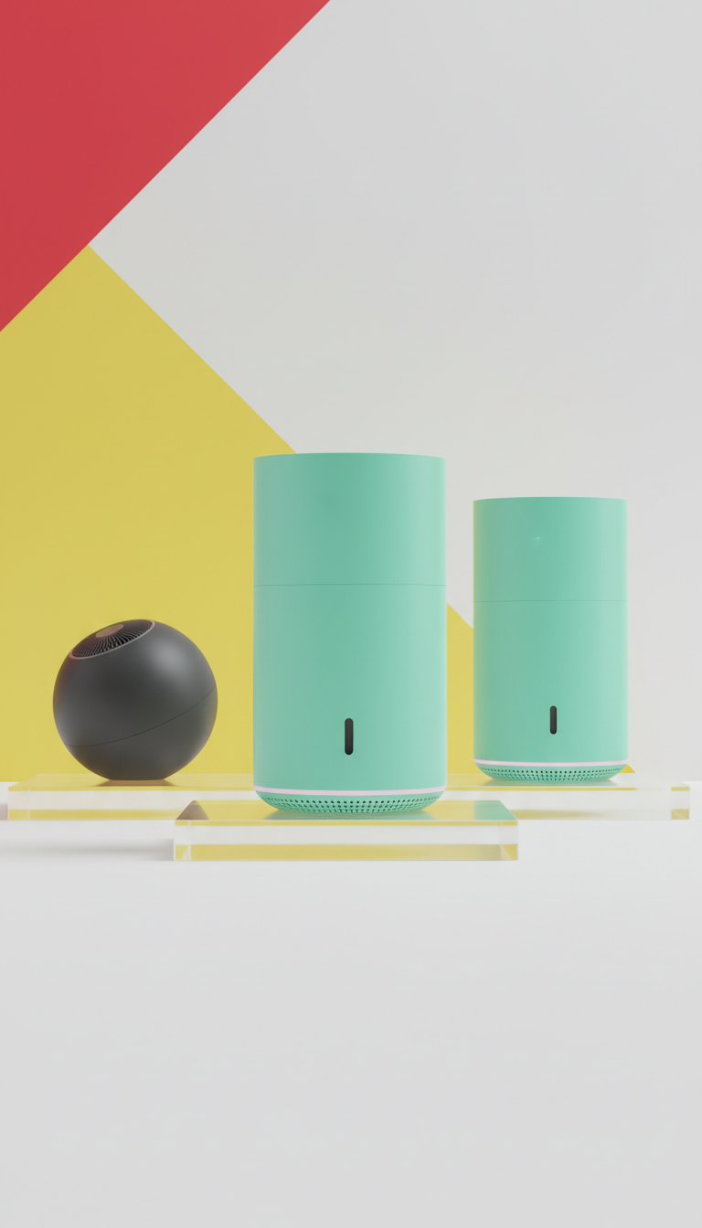 Air Purifier in Neon Mint Accent