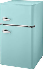 3.1 Cu. Ft. Retro Mini Fridge with Top Freezer, Cool Mint