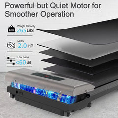 Under-Desk Walking Pad Treadmill with Remote Control and LCD Display
