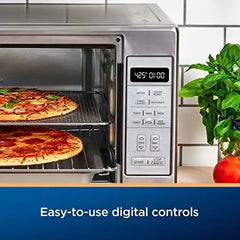Oster Extra-Large Air Fryer Oven, 10-in-1 Versatile Cooking Functions, Fits 2 Large Pizzas, Stainless Steel, Perfect for Holiday Hosting