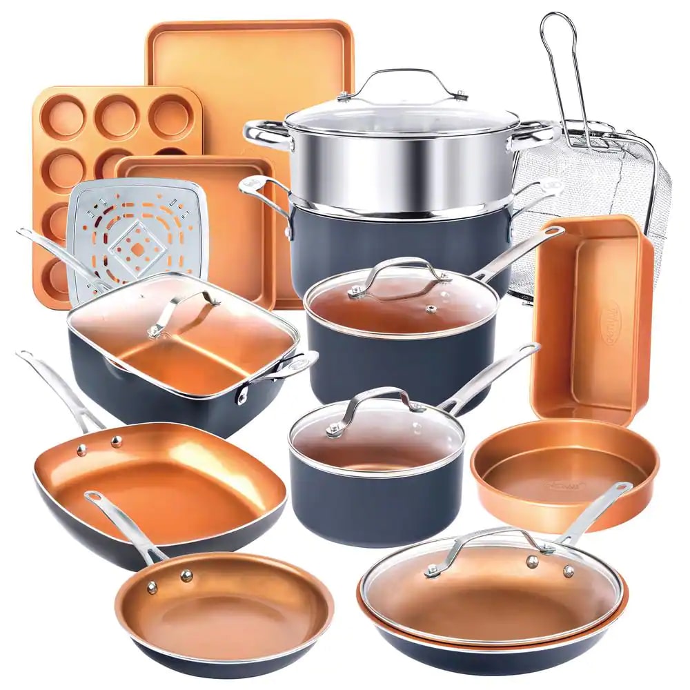 20-Piece Cookware and Bakeware Set in Graphite