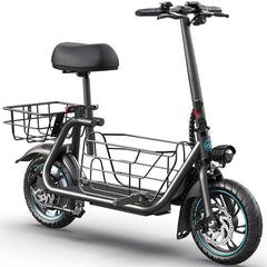 Adults Electric Scooter with Large Middle Basket