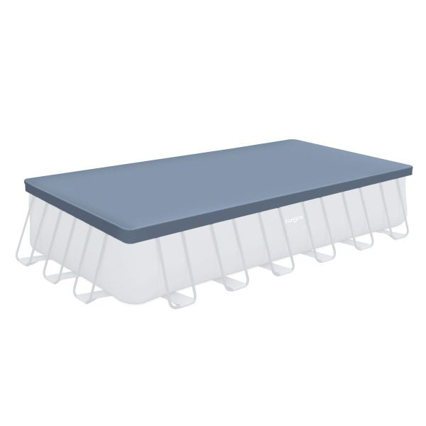 24" Durable Rectangular Pool Cover – Gray, for Oasis & Activity Pools