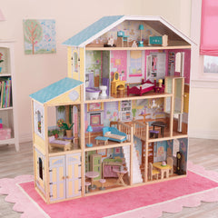 Majestic Mansion Wooden Dollhouse with 34 Accessories