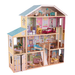 Majestic Mansion Wooden Dollhouse with 34 Accessories